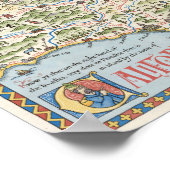 Poster Carte de la Californie médiévale (Coin)