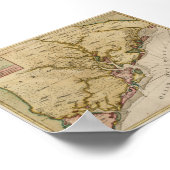 Poster Carte de la Caroline de 1696 (Coin)