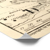 Poster Carte de la Chine (1900) (Coin)