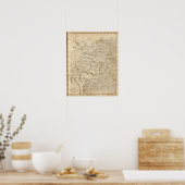 Poster Carte de la Chine par Arrowsmith (Cuisine)