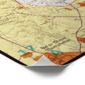 Poster Carte de la Cisjordanie et de ses environs (septem (Coin)