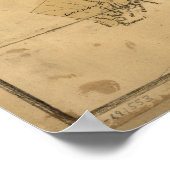 Poster Carte de la colonie du Connecticut en 1766 (Coin)