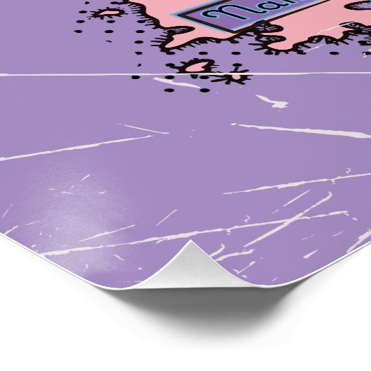 Poster Carte de la Corée du Nord (Coin)