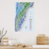 Poster Carte de la côte est 1 (Cuisine)