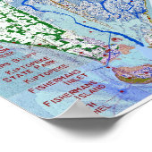 Poster Carte de la côte est 1 (Coin)