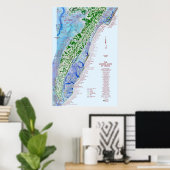 Poster Carte de la côte est 1 (Bureau à domicile)