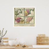 Poster Carte de la côte est de Terre-Neuve 1760 (Cuisine)