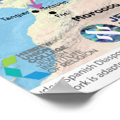 Poster carte de la diaspora judéo-espagnole (Coin)