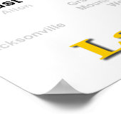 Poster Carte de la Fierté d'État de l'Illinois Silhouette (Coin)