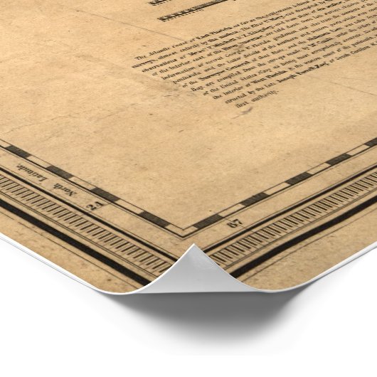 Poster Carte de la Floride 1823 (Coin)