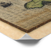 Poster Carte de la Floride et des Caraïbes (1588) (Coin)