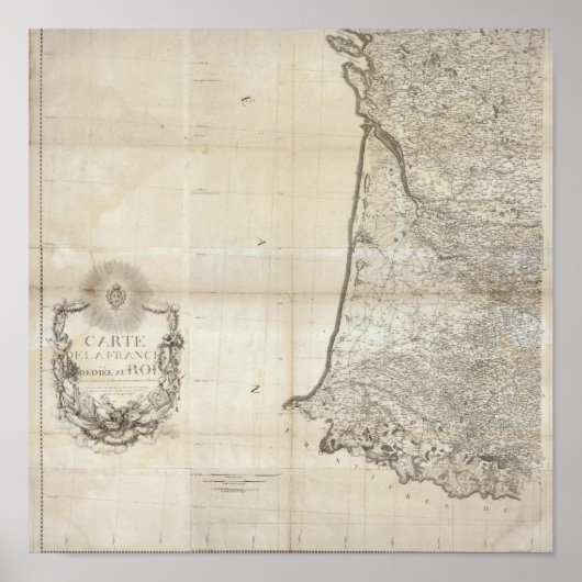Poster Carte de la France SO (Devant)