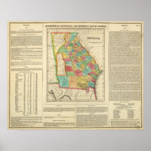 Poster Carte de la Géorgie