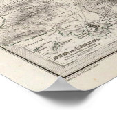 Poster Carte de la Grèce par Stieler (Coin)