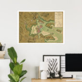 Poster Carte de la guerre à Boston - 1776 (Bureau à domicile)