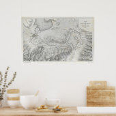 Poster Carte de la guerre mexicaine (Cuisine)