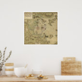 Poster Carte de la guerre révolutionnaire - 1775 (Cuisine)