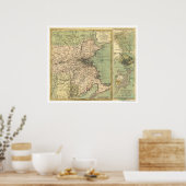 Poster Carte de la guerre révolutionnaire - 1775 (Cuisine)