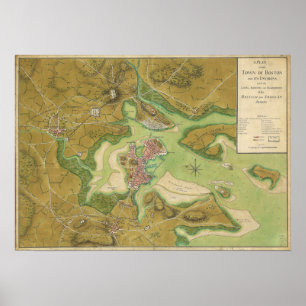 Poster Carte de la guerre révolutionnaire du port de Bost