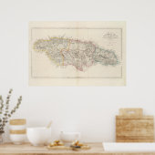 Poster Carte de la Jamaïque (Cuisine)