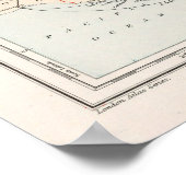 Poster Carte de la Jamaïque vintage (1904) (Coin)