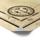 Poster Carte de la Louisiane et de la côte du golfe de Fl (Coin)