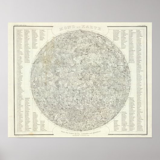 Poster Carte de la lune (Devant)