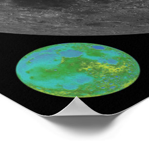 Poster Carte de la lune haute résolution