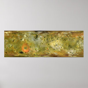 Poster Carte de la lune Lo de Jupiter