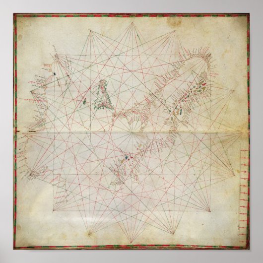 Poster Carte de la mer Adriatique (Devant)