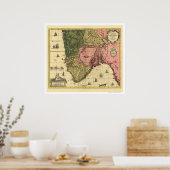 Poster Carte de la Norvège par Jan Jansson 1650 (Cuisine)