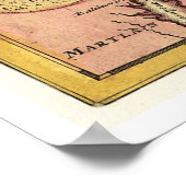 Poster Carte de la Nouvelle-Angleterre 1759 (Coin)