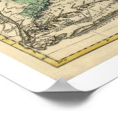 Poster Carte de la Nouvelle-Angleterre - 1777 (Coin)