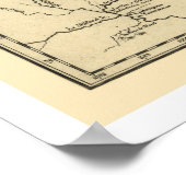 Poster Carte de la Nouvelle-France Canada 1755 (Coin)