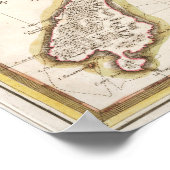 Poster Carte de la Nouvelle-Zélande (Coin)