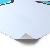 Poster Carte de la Nouvelle-Zélande (Coin)