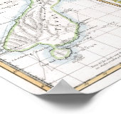 Poster Carte de la Nouvelle-Zélande 1787 (Coin)