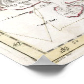 Poster Carte de la Nouvelle-Zélande 1794 (Coin)