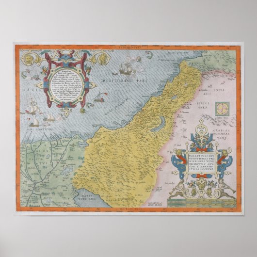 Poster Carte de la Palestine (Devant)