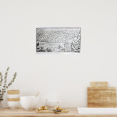 Poster Carte de la Palestine, d'une Pâque Haggadah (Cuisine)