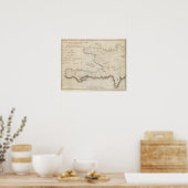 Poster Carte De La Partie Française De Saint Domingue (Cuisine)