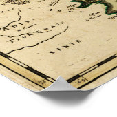 Poster Carte de la péninsule arabe du Moyen-Orient (Coin)