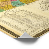 Poster Carte de la Pennsylvanie, du New Jersey et du Dela (Coin)