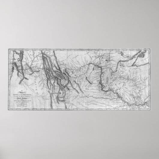 Poster Carte de la piste de Lewis et Clark[1814] (Devant)