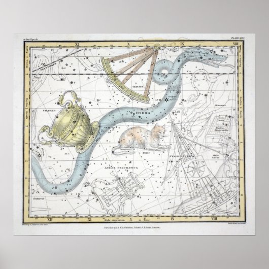 Poster Carte de la plaque de constellations XXVI (Devant)