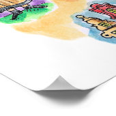 Poster Carte de la Pologne (Coin)