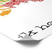 Poster Carte de la province de Hollande Style Patchwork b (Coin)