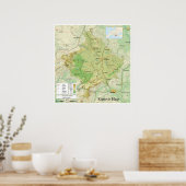 Poster Carte de la Province serbe yougoslave du Kosovo (Cuisine)