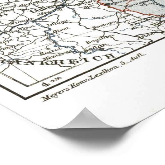 Poster Carte de la Prusse (Coin)