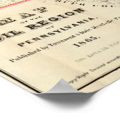 Poster Carte de la région pétrolière de Pennsylvanie (Coin)